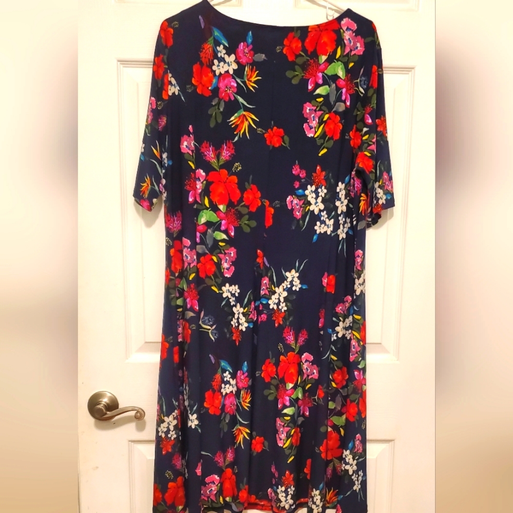 Roz &Ali floral jersey dress size 2x